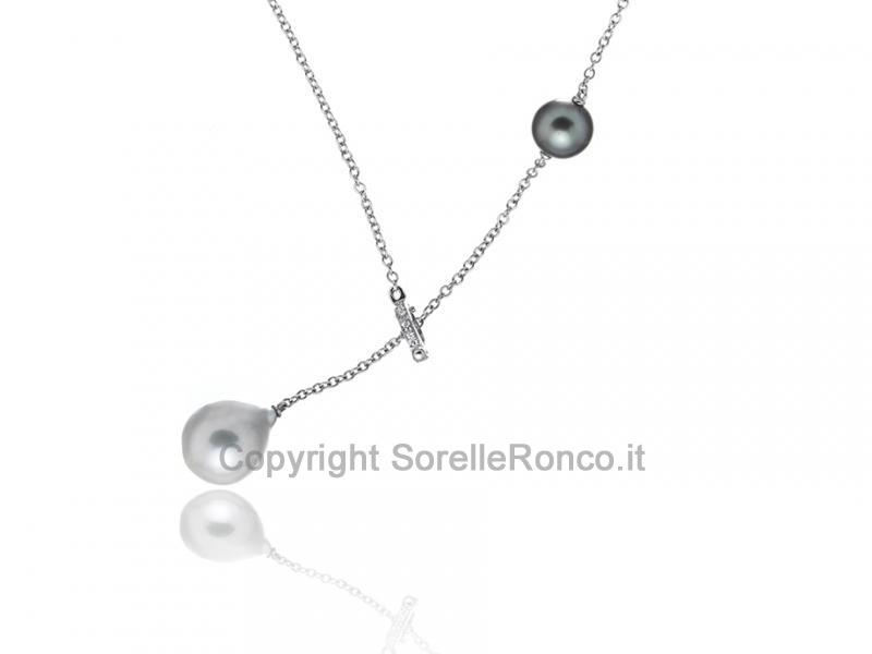 COLLANA IN ORO CON PERLE Ø10MM